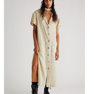 Free People Almeda Dress in Sand Dollar